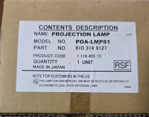 Poa lmp81 projector - lamp, sanyo