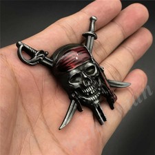 1pc metal pirate skull - 3d,