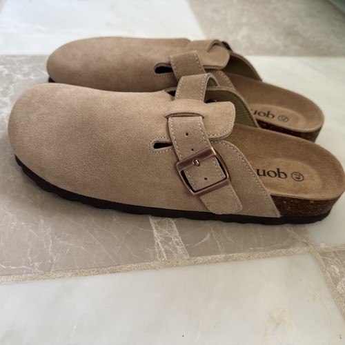 Qomfort suede clogs mules cork - qomfort,