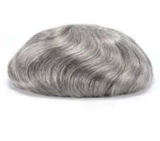 Gents Full Swiss Lace, breathable, Hair System with Realistic Hairline #1B80