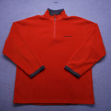 Rockport Sweater Mens Extra Large Orange Fleece Quarter Zip Pullover Jumper