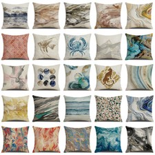 Turquoise Marble Throw Pillow