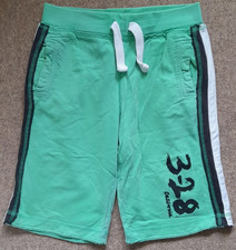 Boys Cotton Shorts Green Elasticated Waist Age 8-9 Years From George
