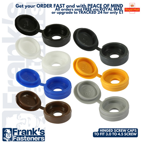 Hinged screw caps small - -, to