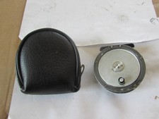 very good vintage hardy alnwick GEM 3.25" trout fly fishing reel + pouch ..