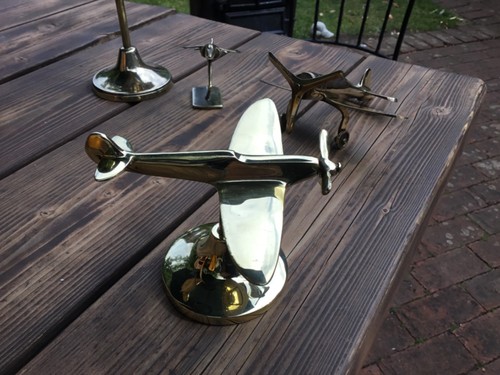 Vintage brass spitfire model - vintage,