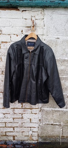 Black leather biker - , jacket