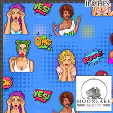 Pop Art Ladies 100% Cotton