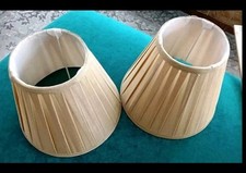  Lamp Shades  Pleated Diameter 10"  X 2 Light Gold 