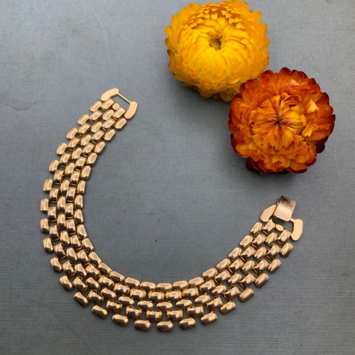 Vintage 1980s gold tone wide - vintage,