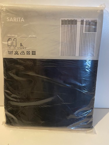 Ikea sarita black curtains 145 - black,