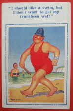 DONALD MCGILL Comic INNUENDO POLICEMAN COP AT SEASIDE GET MY TRUNCHEON WET