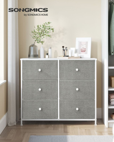 Fabric drawers chest bedroom - 6-fabric,