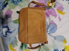Vintage TOPSHOP Real Leather And Suede Satchel Crossbody Bag