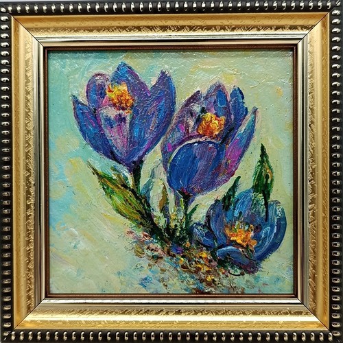Original summer landscape oil - summer,