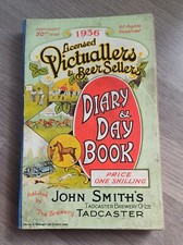 Vintage 1936 Licensed Victuallers & Beer Sellers Diary & Day Book by John Smiths
