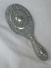 vintage silver hand mirror 28