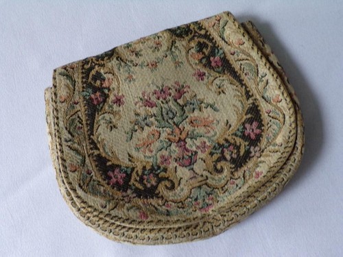 Vintage tapestry purse - purse, clutch