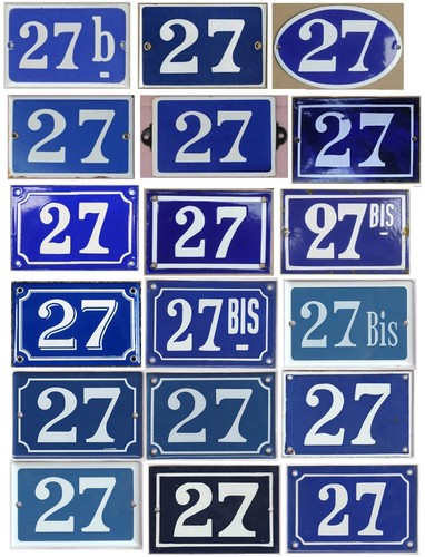 Old blue french - house, number