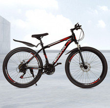 26 Inch Black Red Adult Bike
