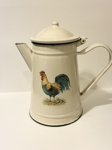 Vintage cream enamel - vintage,