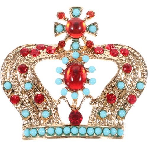 Retro crown brooch - retro, fashion