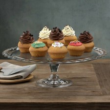 38cm Large Round Glass Cake