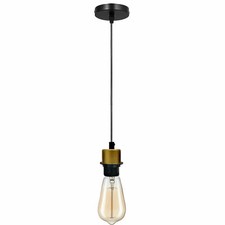 Pendant Lamp Holder Ceiling Rose Industrial Vintage Pendant Light Fitting E27 UK