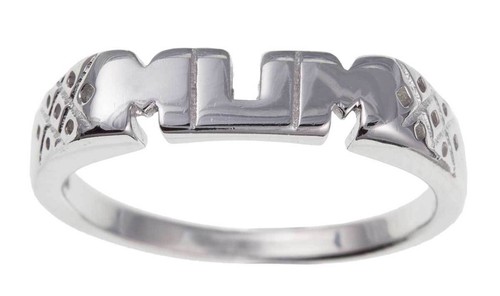 Sterling silver mum - silver, ring