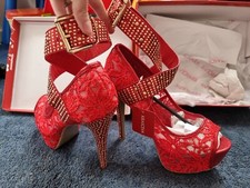 Stunning Red Sparkly Size 5