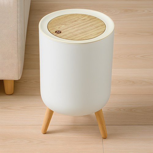 Bathroom trash can - trash, garbage