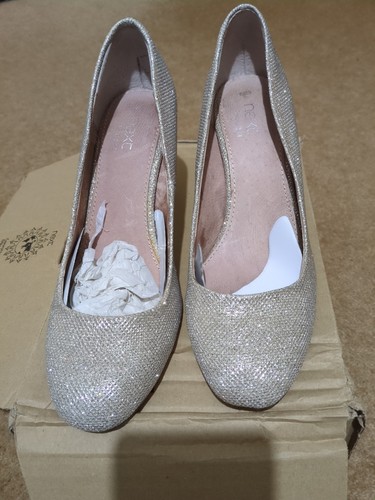 Next wide fit silver sparkle - next,