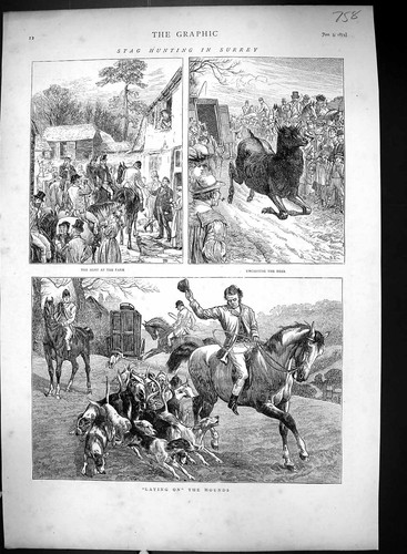 Old print 1874 - 1874, hunting