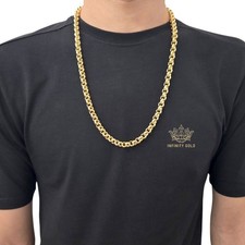 9ct Gold XP 8mm Lined Belcher