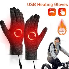 Electric Heated Gloves USB Rechargeable Insulated Warm Thermal Gloves Winter UK