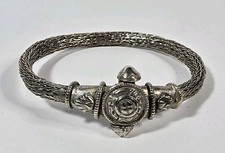 Vintage Indian Rajasthani Silver Bracelet Bangle - No Hallmark
