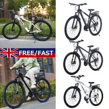 29'' Adult Mountain Bike Front Suspension 21 Speeds Bicycle  Bikes w/Rear Rack