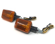 NEW Motorbike Indicators Black with Amber Lens - 21W Trike Quad ATV Scrambler
