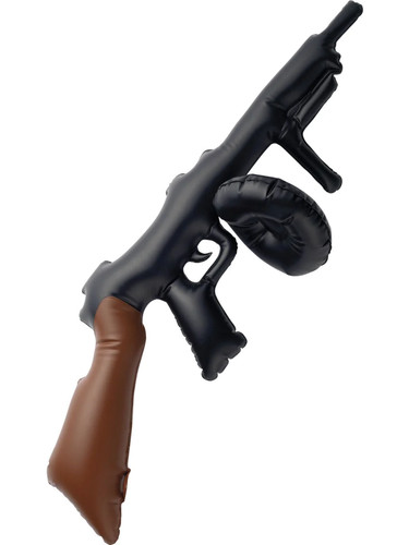 Black tommy gun gangster - black,