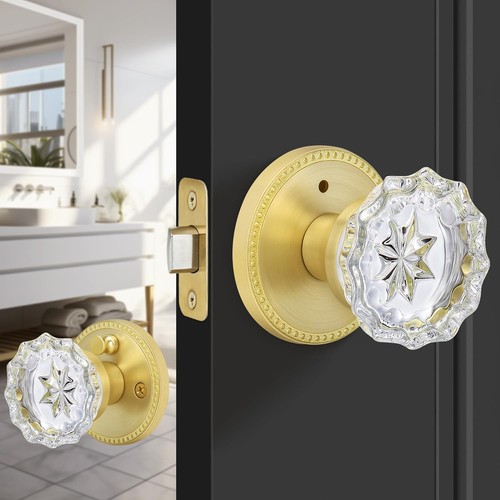 Vintage crystal glass door - glass,