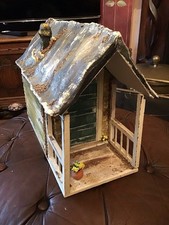 Doll’s House Shed 1:12 Scale. Attractively Crafted/decorated, With Bench & Chair