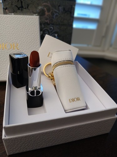 Dior red lipstick with keyring - red,