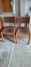 70s vintage Schreiber dining chairs w/ original upholstery brown £10 each