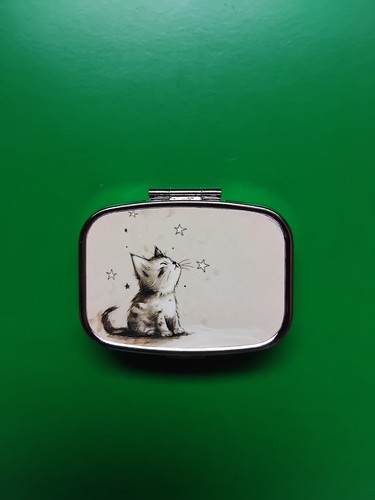 Pill box cat themed - pill,