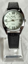 Anaii Pink Poeme Ladies' Quartz Wristwatch-Very Dark Green Leather Strap