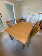 Barely Used Marks & Spencer Dining table 4 Upholstered Chairs