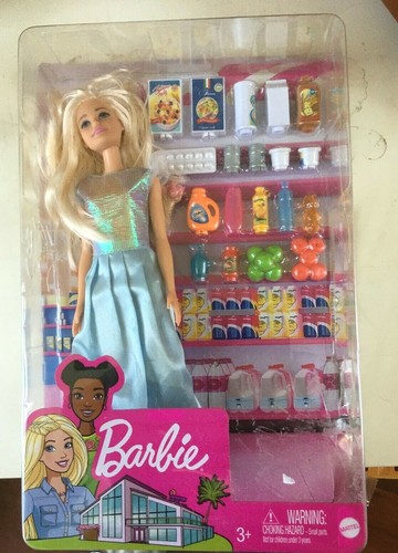 Barbie with food set cart - with,