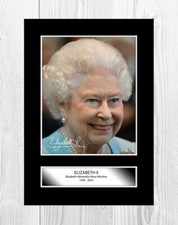 HM Queen Elizabeth II 1 A4 reproduction signature poster with choice of frame