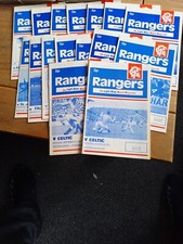 RANGERS x16 home football programmes 1971/72 celtic hearts hibs aberdeen killie