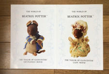TDB Alan Dart Beatrix Pottery  2 Knitting Patterns Gentleman/ Lady Mouse